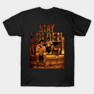 Stay Golden , Girls / Distressed Vintage T-Shirt